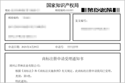 商标受理通知书